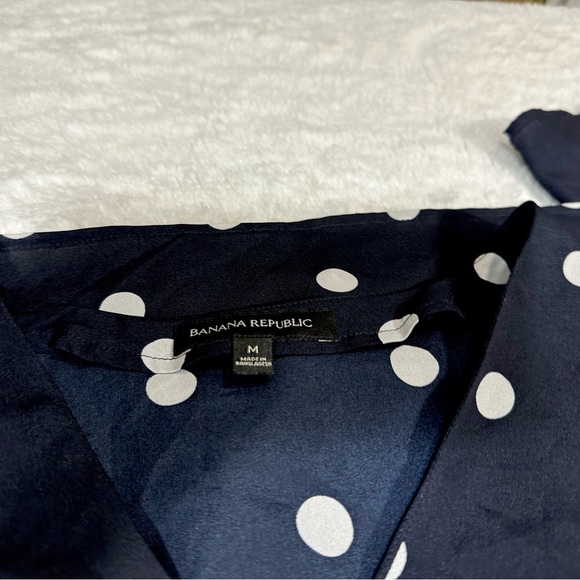 Banana Republic Polka Dot Long Sleeve Stylish Tops Size Medium - Picture 8 of 12